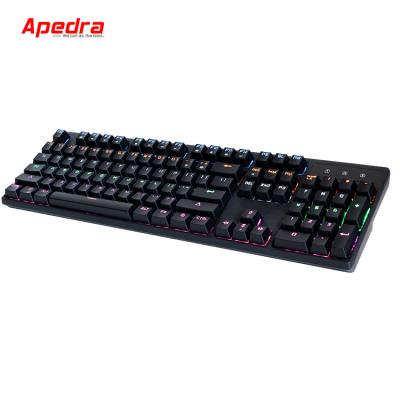 China Small RGB Keyboard Compact Design LED Back ERGONOMIC Mechanical Light Blue Switches Tactile Gaming Keyboard for sale