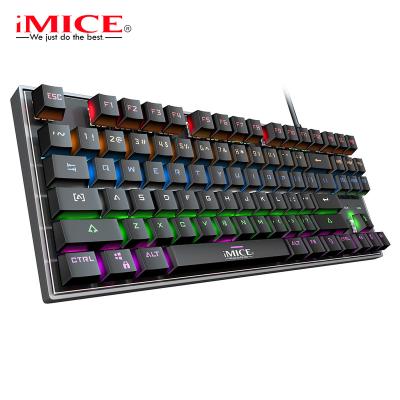 China MK-X60 IMICE Factory Brand Plug and Play Usb Wired Professional Gaming Mechanical Keyboard With Variable Backlit With Blue Stwiches for sale