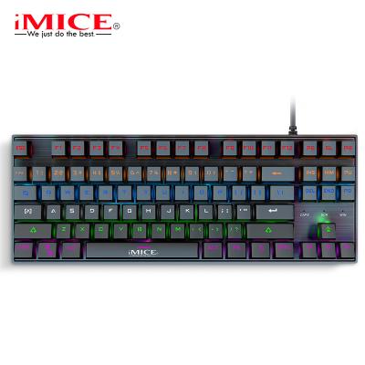 China iMICE plug-and-play MK-X60 wired mechanical gaming keyboard RGB 87keys lighing modes for sale