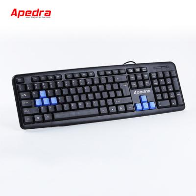 China Apedra Standard Keyboard 104keys USB Wired Desk Wired Full Size Computer Keyboard for sale