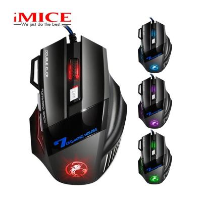 China iMICE X7 7 Key Finger Gaming Mouse Glow RGB Color E-sports To Eat Chicken Breathing Lamp, Gaming Mobile Mouse for sale