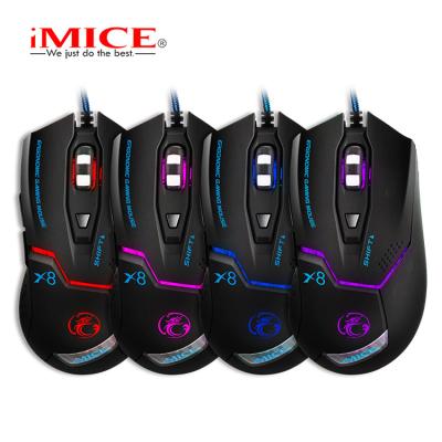 China Finger iMICE X8 wired mouse game 6 key four-color controlled desktop 3200 for mouse for sale