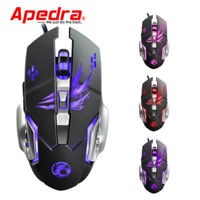 China Apedra A8 Adjustable DPI Wired 3200DPI USB Gaming Mouse Optical 6 Button Computer PC Mouse For CS DOTA LOL Gamer Professional Gaming Mice for sale