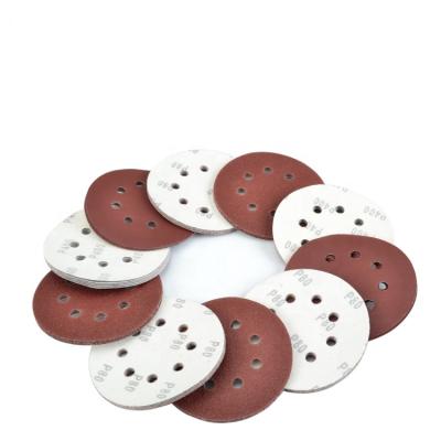 China LARIX Metal Polishing 5 Inch Hook and Loop Abrasive Sanding Disc Around Sand Paper for sale