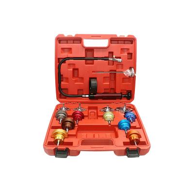 China Automotive Test Car Radiator Pressure Tester 14pcs Radiator Pressure Tester Kit Car Water Tank Leak Cooling System Coolant Vacuum Bleed Set for sale