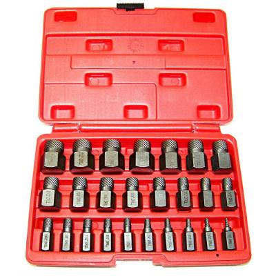 China 2019 Hot Selling Auto Tool Maintenance Multi Spline Screw Extractor Set 25Pcs Hex Head Multi Spline Screw Extractor Set for sale