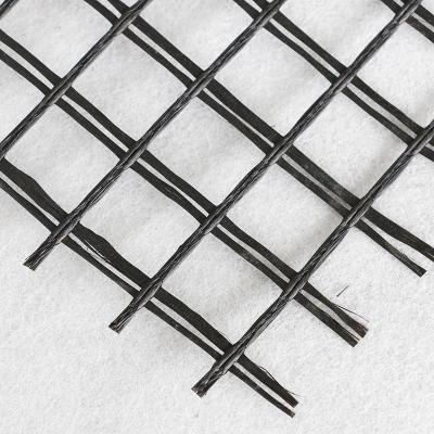 China Geogrid de fibra de vidro de alta resistência 30-150kN/M para melhorar a estabilidade da inclinação à venda