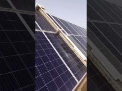 Solar panel cleaning machine brush