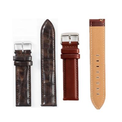 China 18mm 20mm 22mm DW 5600 Leather Watch Band Quick Release Soft Genuine Crocodile Leather Strap Luxury Leather Strap for sale