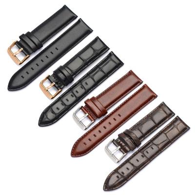 China Wholesale high quality red blue white tanned soft genuine leather strap 12 13 14 17 18 19 20 22 mm watch band dw leather for sale