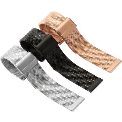 China New Arrival 06 Stainless Steel Mesh Strap 18mm Thick Woven Metal Mesh Milanese Watch Band for sale