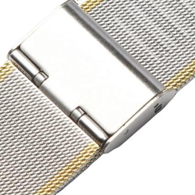 China DIVER New Arrival 22mm Two Tone Gold Milanese Watch Band DW Mesh Strap Stainless Steel Silver for sale