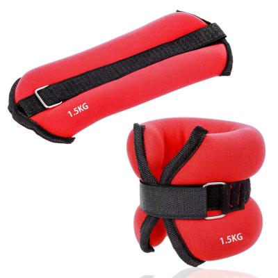 China Neoprene + Iron Sand Factory Direct Adjustable Neoprene Ankle And Wrist Weights for sale