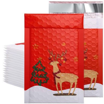 China Self-Seal Padded Envelope Bubble Bag Factory Direct Sales Silver Upaknship Holographic Envelopes Ad Customized Christmas Bubble Ads for sale