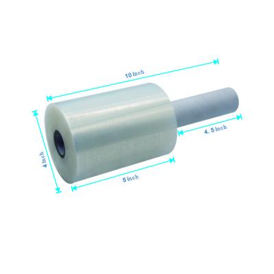 China Moisture Proof In Stock Wrap On Hand Damp Proof Mini Package 5inch 23mic lldpe Roll Stretch Film for sale