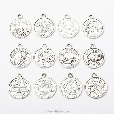 China Fashionable Best Selling Mini Antique Silver Zodiac Charms for sale