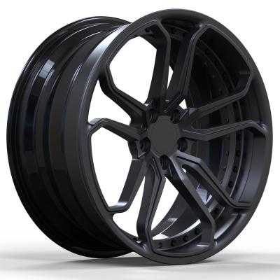 China Aluminum Alloy Weiya Customized Premium Deep Lip 2 Piece Outer Duoblock Forged Wheel for sale