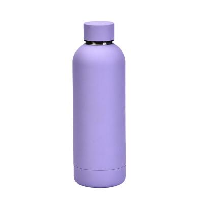 China Sustainable Wide Mouth Double Wall Vacuum Insulated Stainless Steel Sports Water Bottle With Straw Lid for sale