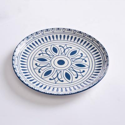 China Viable Wholesale Restaurant Modern Logo Dinnerware Ceramic Moonlight Dishes Custom Dishes Dinner Plate and Porcelain Dishes for sale