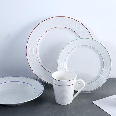 China Sustainable Kitchen Bowl Ceramic Bowl Dishes Dishes Sets Ceramic Dinnerware Dinner Porcelain for sale