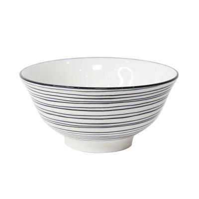 China Various Sizes Full Printing Ceramic Rice Bowl Bowl Sustainable Custom Made Noodle Bowl for sale