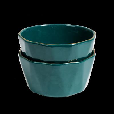 China Wholesale Hot Selling Viable Diamond Design Ceramic Bowl Color Luster Porcelain Bowl For Household Restaurant for sale