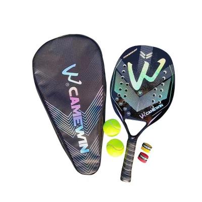 China Outdoor sports new CAMEWIN 2022 game carbon fiber beach tennis racket carbon fiber beach tennis racket for sale