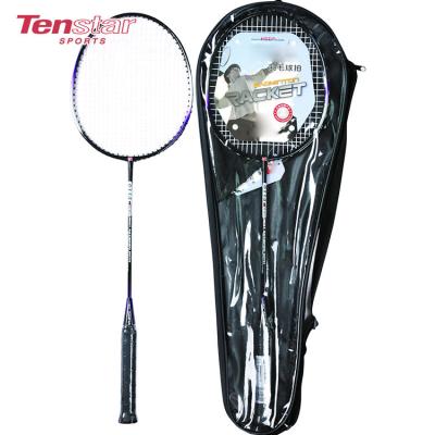 China 2018 Hot Sale Good Quality Aluminum Iron Alloy Durable Custom Printed Badminton Rackets Set For Training for sale