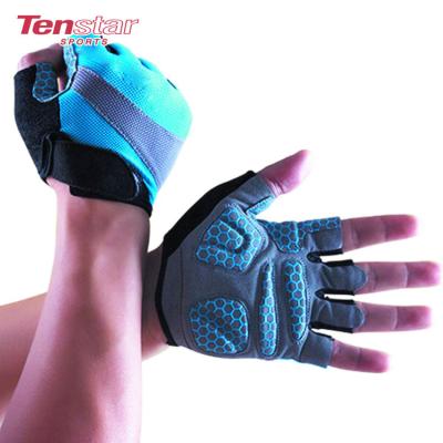 China Best Custom Fingerless Slip Resistant Sports Fitness Gloves Breathable Personalized Gym Workout Gloves for sale