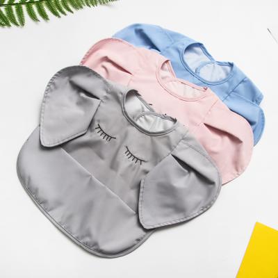 China Antibacterial Customizable Toddler Customizable Waterproof Soft Elephant Bib PU Baby Clean Cute Bibs Easily For Babies Girl And Boy for sale