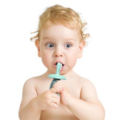 China Baby Style Food Grade BPA Free Soft Tentacles Silicone Chewable Training Toy Toothbrush Teether Boy for sale