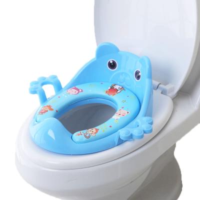 China PP+PU BPA Free Frog Shape Cartoon Toilet Potty Straining Seat With Non-slip Silicone Sole for sale