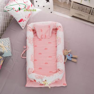 China China Traditional Portable Cotton Co-sleep Hutch Baby Sofa Baby Nest Travel Breathable Bed for Newborn for sale