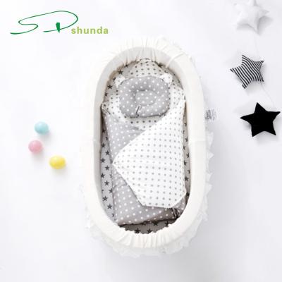 China New Design Modern Portable Soft Breathable Cotton Hutch Baby Travel Sunggle Nest Bed Newborn Baby Sofa For Infant for sale