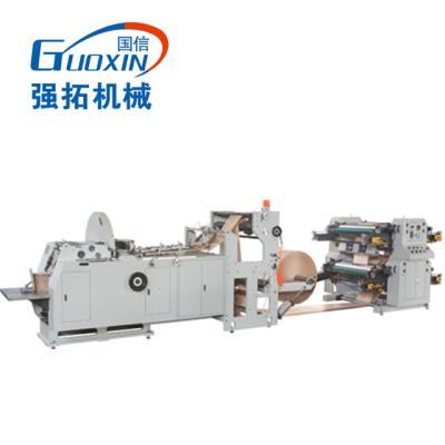 China Sharp Bottom Film Printer Food Grade Paper Bag Making Machine With Flexo Printing for sale