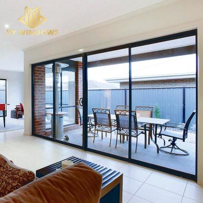 China Hurricane Anti-theft Durable Impact Florida Factory YY Windows China Aluminum Glass Sliding Door for sale