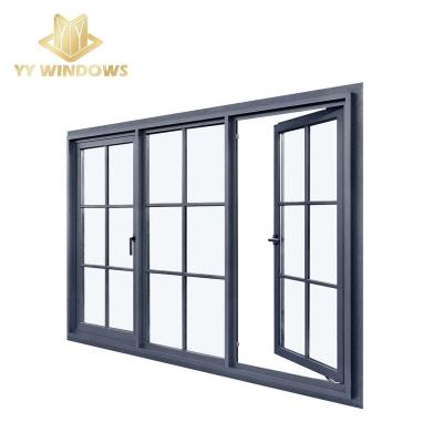 China High Quality Magnetic Screen Standard Double Glazed Aluminum Tilt And Turn Casement Window for sale