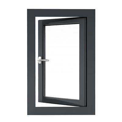 China Magnetic Screen NFRC New Product 10 Years Warranty Silent Double Glass Exterior Aluminum Casement Windows for sale