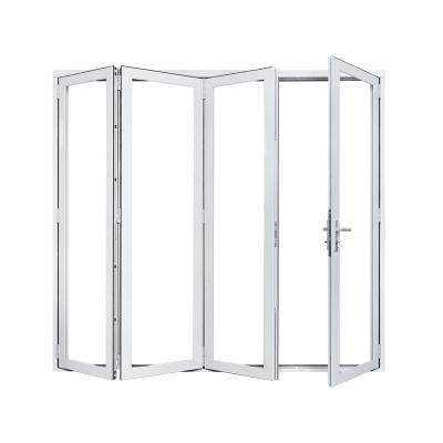 China USA Canada Anti-theft Standard Certified Factory Supplier Double Tempered Glazed Folding Bi-Folding Door for sale