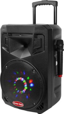 China Bluetooth DJ Portable Trolley Speakers / Usb Portable Speaker With Led Flash Light for sale