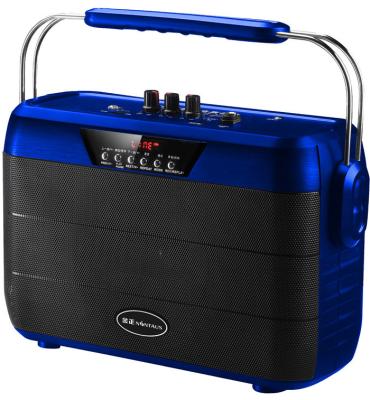 China Battery Powered Plastic Speaker Box With Wireless Microphone And Fm Radio for sale