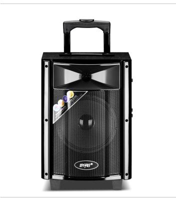 China Loud Portable Battery Powered Speakers On Wheels , Bluetooth Trolley Speaker for sale