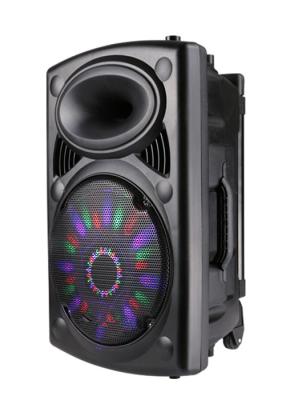 China Professional Disco Light Bluetooth Speaker With Trolley And Wheels , Battery Powered for sale