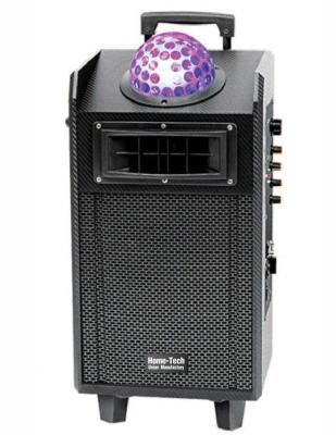 China Top Laser Disco Light Bluetooth Speaker / Portable Speaker Box On Wheels for sale