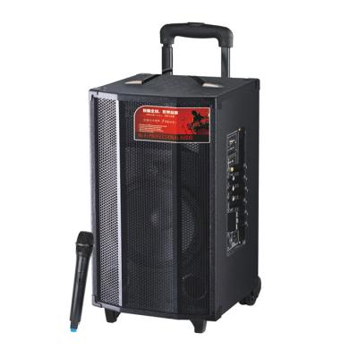 China 40 Watt Outdoor Wireless Portable Active Pa Speaker / Portable Speaker Box On Wheels for sale