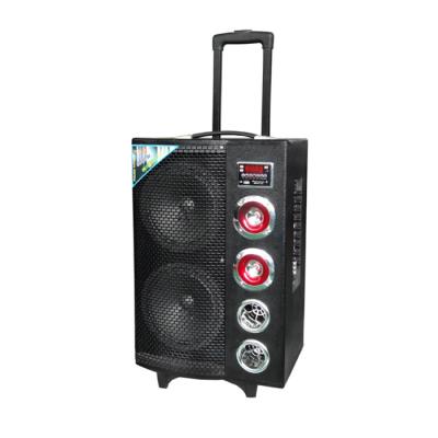 China Bluetooth Wireless PA Battery Powered Dj Speakers With Trolley And Wheels for sale