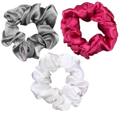 China Hair Decoration Accessories 100% Pure 16/19/22 Momme Mulberry Silk Scrunchies for Women - Hair-Friendly silk hair Scrunchies for sale