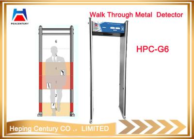 China Humanoid Alarm Indicator Door Frame Metal Detector 6 Zones gate for sale