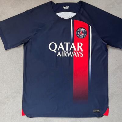 China Dark Blue Fan Version Soccer Jersey  100% Polyester Durable for sale