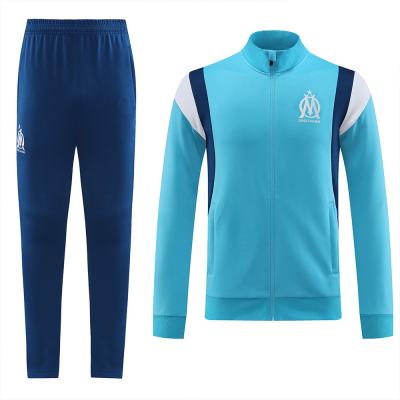 China De Kopbovenkledij van Team Tracksuits Polyester Football World van het hemel Blauwe Voetbal Te koop